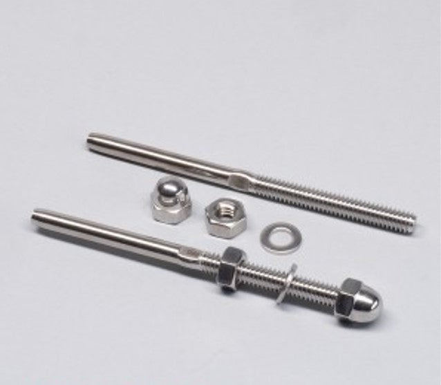 Ridgeview Railing 20 Foot Stainless Steel 1/8" Marine Grade (T316) Cable with Drop Pin 1X19 (Set of 5)